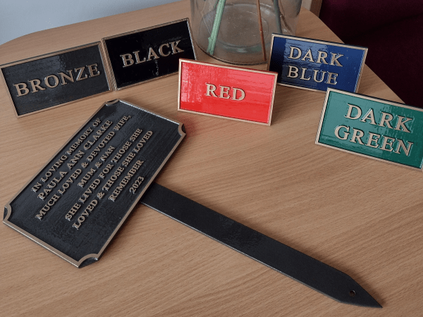 Bronze stake plaques