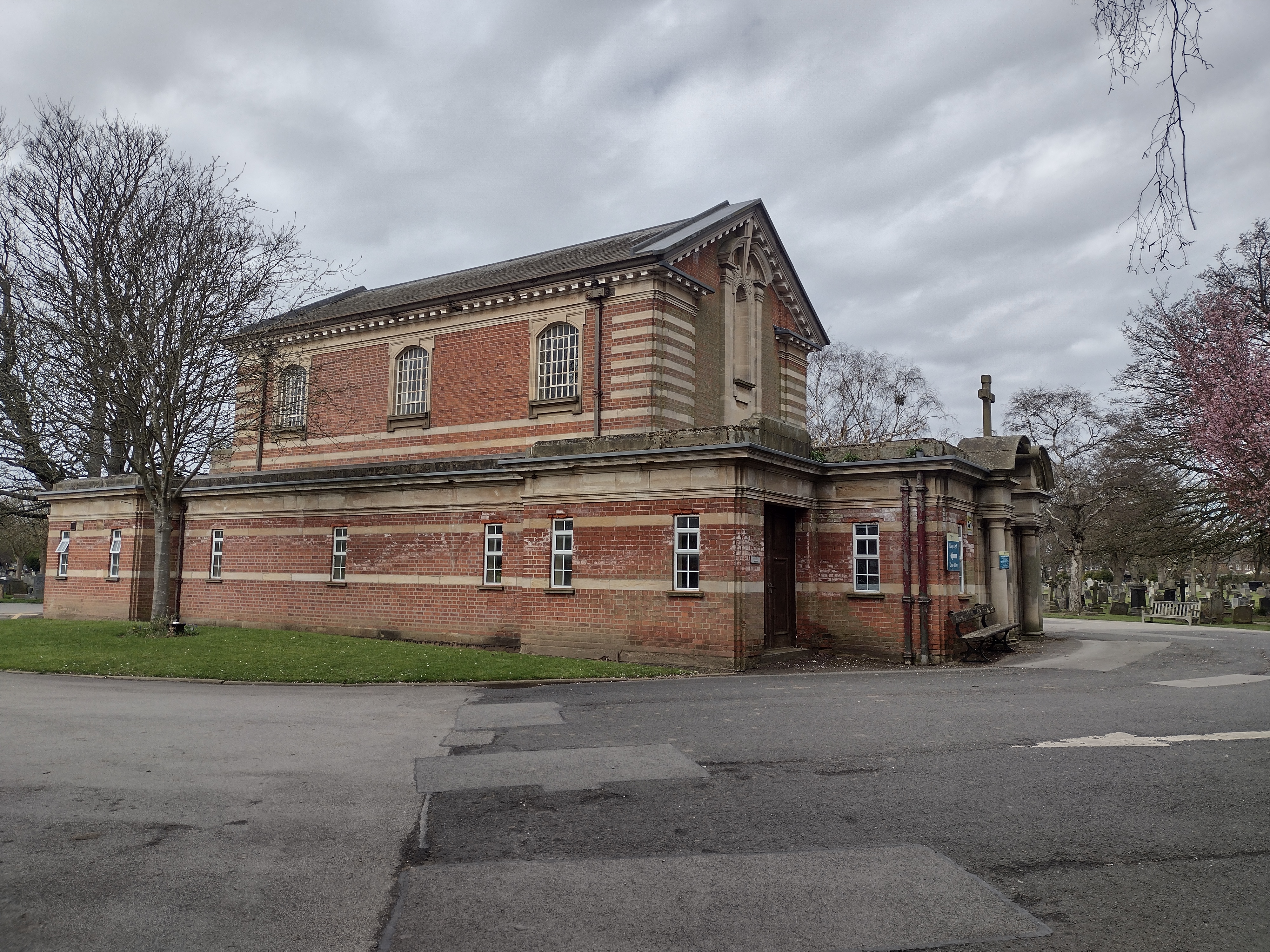 The Northern Cemetery chapel in Spring