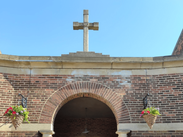 Archway with cross on the top